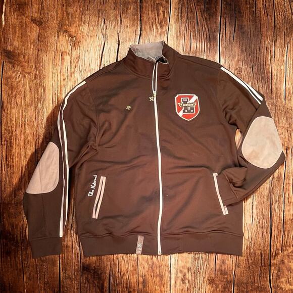 LRG The Natural Track Jacket Patch Elbow Embroidered  Men Size 2XL Streetwear - Picture 1 of 13